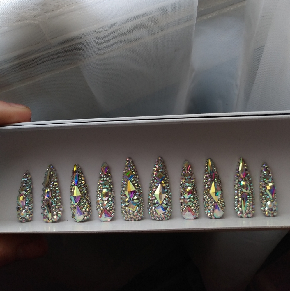 Full bling press on nails